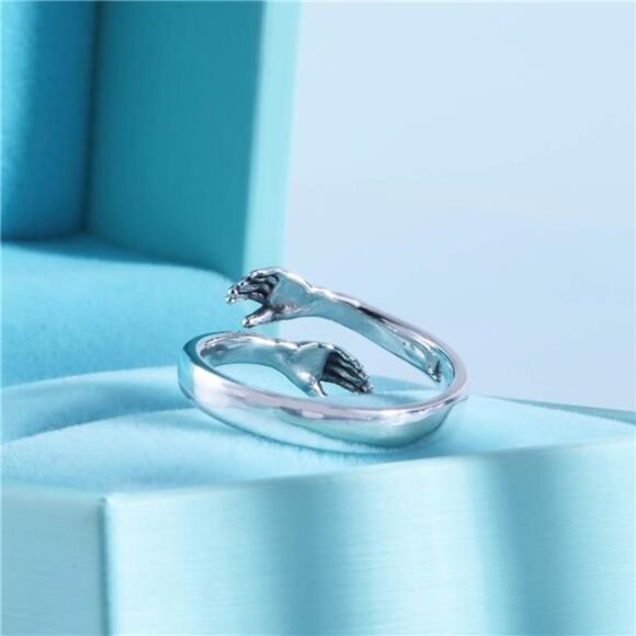 Come to My Arm 925 Sterling Silver Adjustable Hug Ring for Both Men and Women - Picture 4 of 7